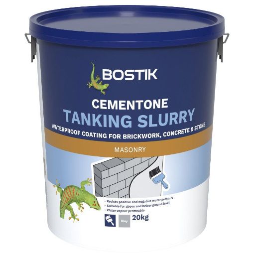 Picture of CEMENTONE WATERPROOF TANKING SLURRY BUCKET - WRAS approved Grey 20kg
