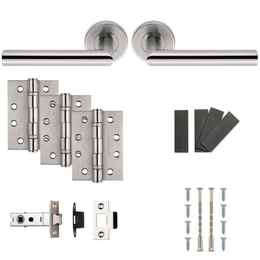 Picture of Carlisle Brass Treviri Lever Fire Door Pack - Satin Stainless Steel