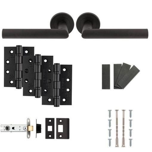 Picture of Carlisle Brass Treviri Lever Fire Door Pack - Matt Black