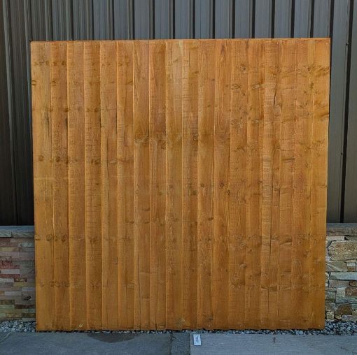 Picture of 6ft x 6ft (1.83m x 1.83m) Featheredge Panel Golden Brown