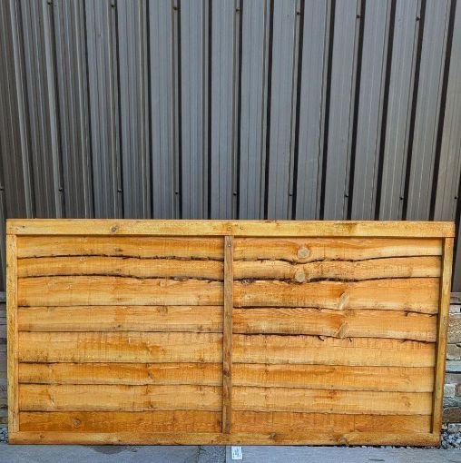 Picture of 6ft x 3ft (1.83m x 0.93m) Super Waney Lap Panel Golden Brown