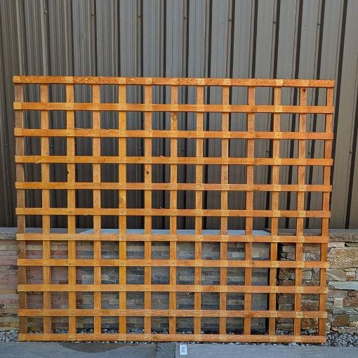 Picture of 6ft x 5ft Square Trellis Golden Brown