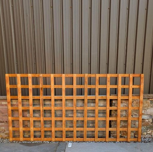 Picture of 6ft x 3ft Square Trellis Golden Brown