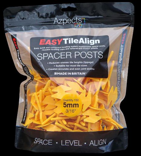 Picture of Azpect EasyTileAlign Grey Tile Spacer Post (5mm) Bag of 150