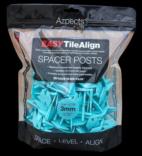 Picture of Azpect EasyTileAlign Grey Tile Spacer Post (3mm) Bag of 150 ** DIRECT FROM SUPPLIER**