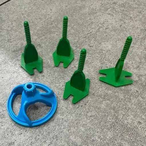 Picture of TILERITE 200pcs Big Spin Hurricane 4mm Deep Base Tile Leveller / Spacer Kit