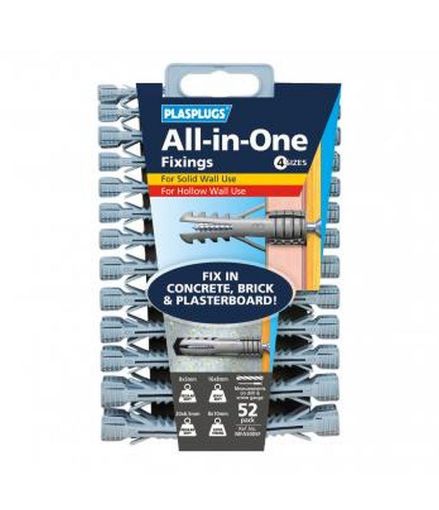 Picture of PLASPLUG 52 All In One Fixings Clip Pack