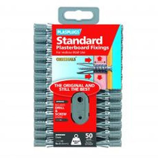 Picture of PLASPLUG 50 Reg Duty Plasterboard Fixings Clip Pk