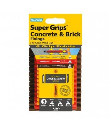 Picture of PLASPLUG 150 Supergrip Fixings Mixed Sizes Clip Pk